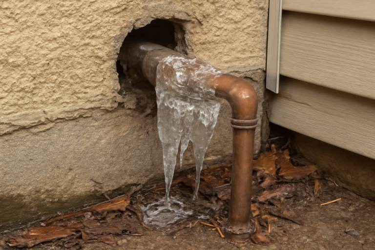 Frozen Pipe Water Removal