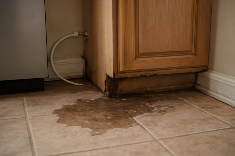 Ice Maker Line Leak Water Removal