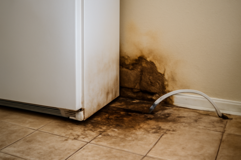 Refrigerator Water Line Leak Removal