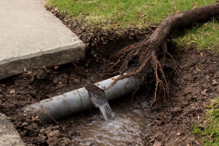 Tree Root Pipe Damage Water Removal